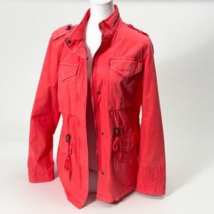 Levi's Women's Lightweight Cotton Field Jacket - Size XS - Coral Utility Style